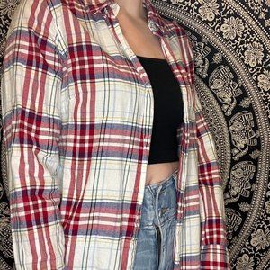 Gap Red and White Flannel